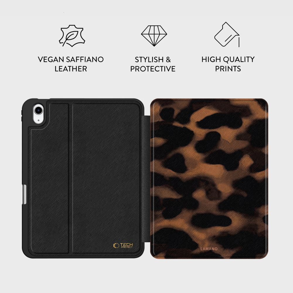 Tech-Protect Lamano dėklas, skirtas iPad 10.9" 10 / 2022 / 11" 11 / 2025 - ruda ir juoda