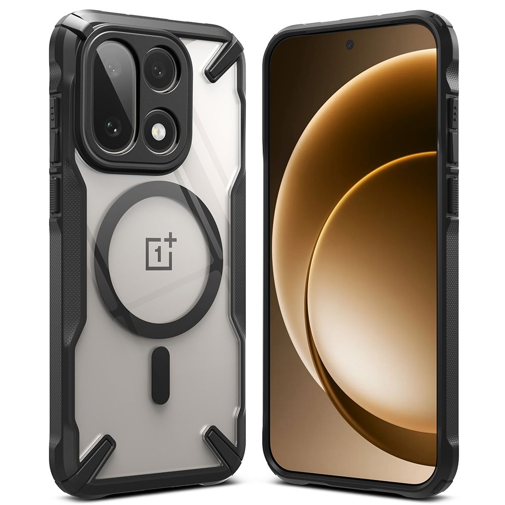 Ringke Fusion X MagSafe dėklas OnePlus 15 – skaidrus juodas -- OnePlus 15