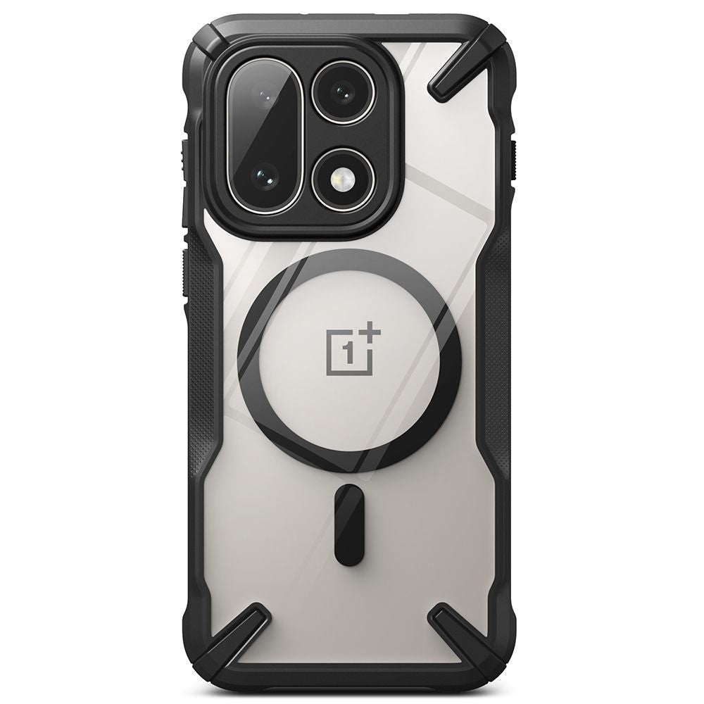 Ringke Fusion X MagSafe dėklas OnePlus 15 – skaidrus juodas -- OnePlus 15