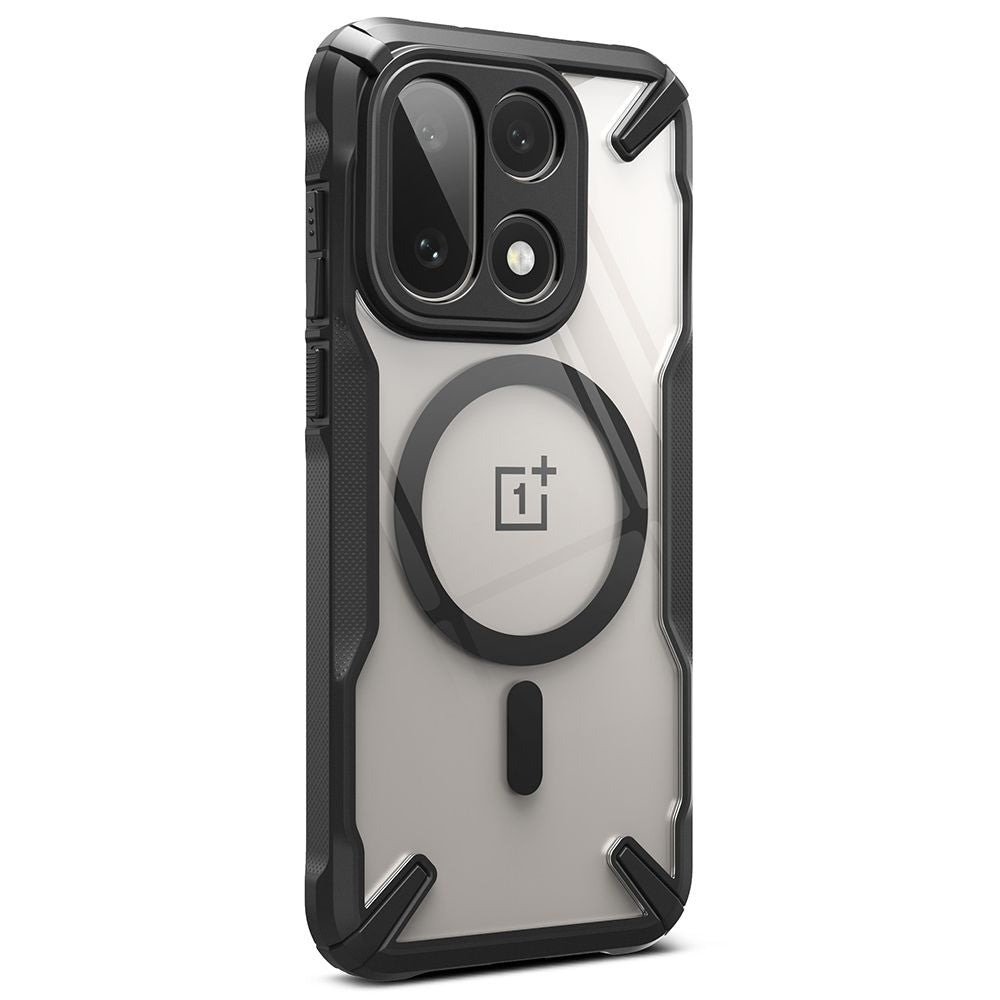 Ringke Fusion X MagSafe dėklas OnePlus 15 – skaidrus juodas -- OnePlus 15