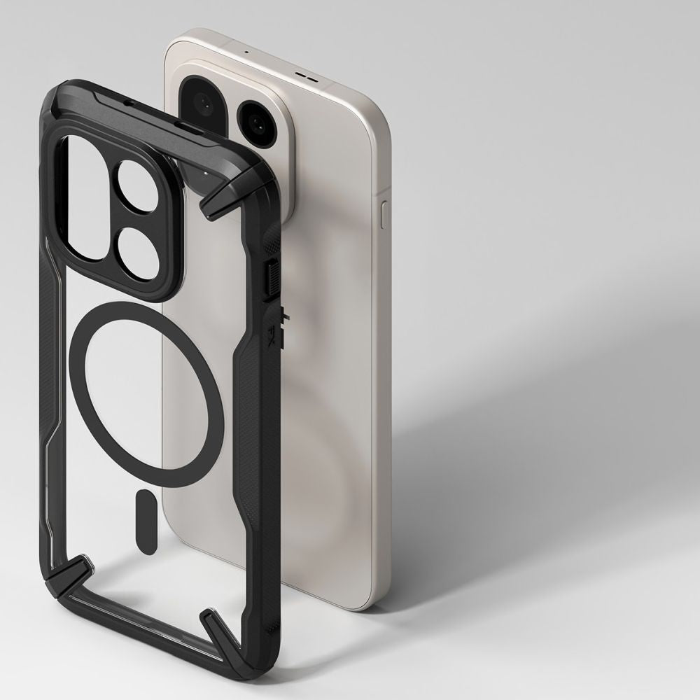 Ringke Fusion X MagSafe dėklas OnePlus 15 – skaidrus juodas -- OnePlus 15