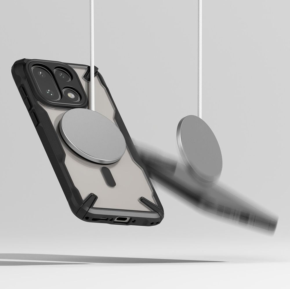 Ringke Fusion X MagSafe dėklas OnePlus 15 – skaidrus juodas -- OnePlus 15