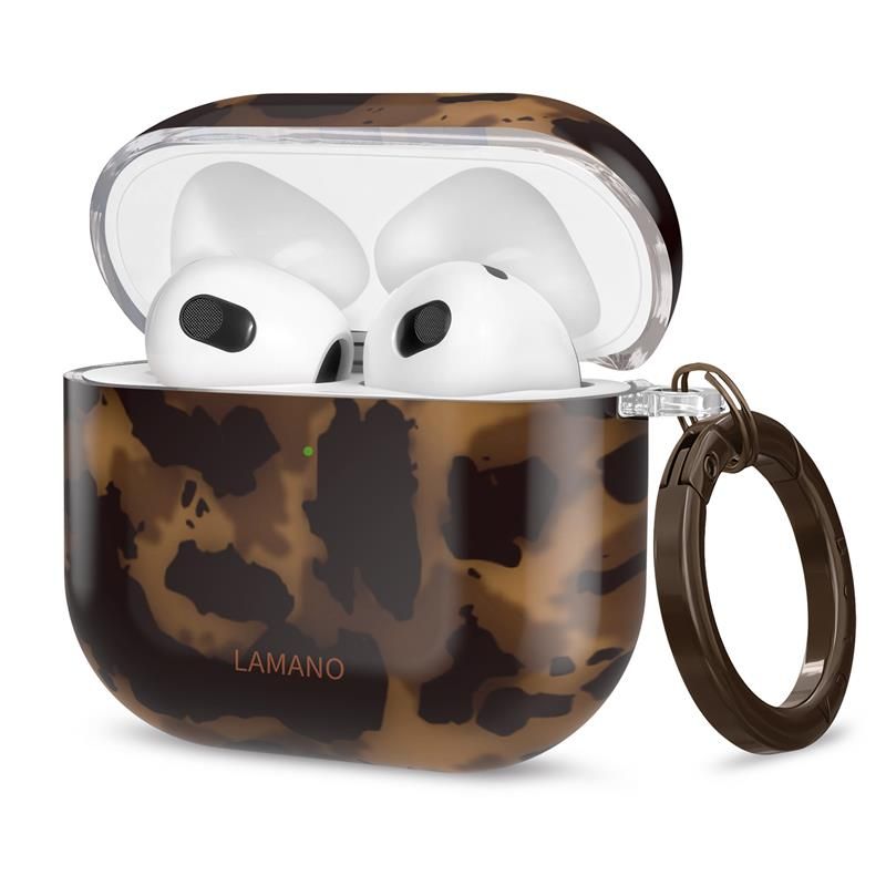 Tech-Protect Lamano dėklas AirPods 4 – rudas/juodas -- AirPods 4