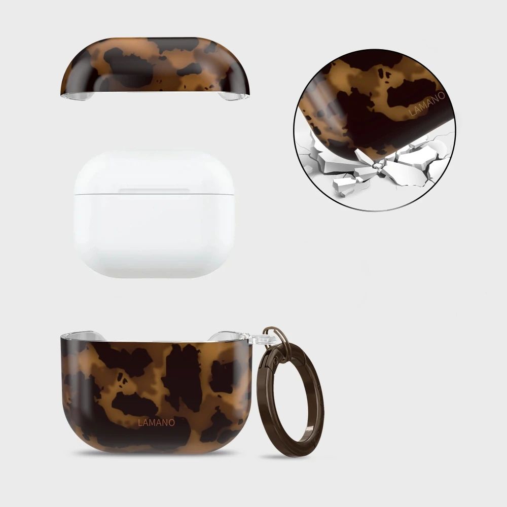 Tech-Protect Lamano dėklas AirPods 4 – rudas/juodas -- AirPods 4