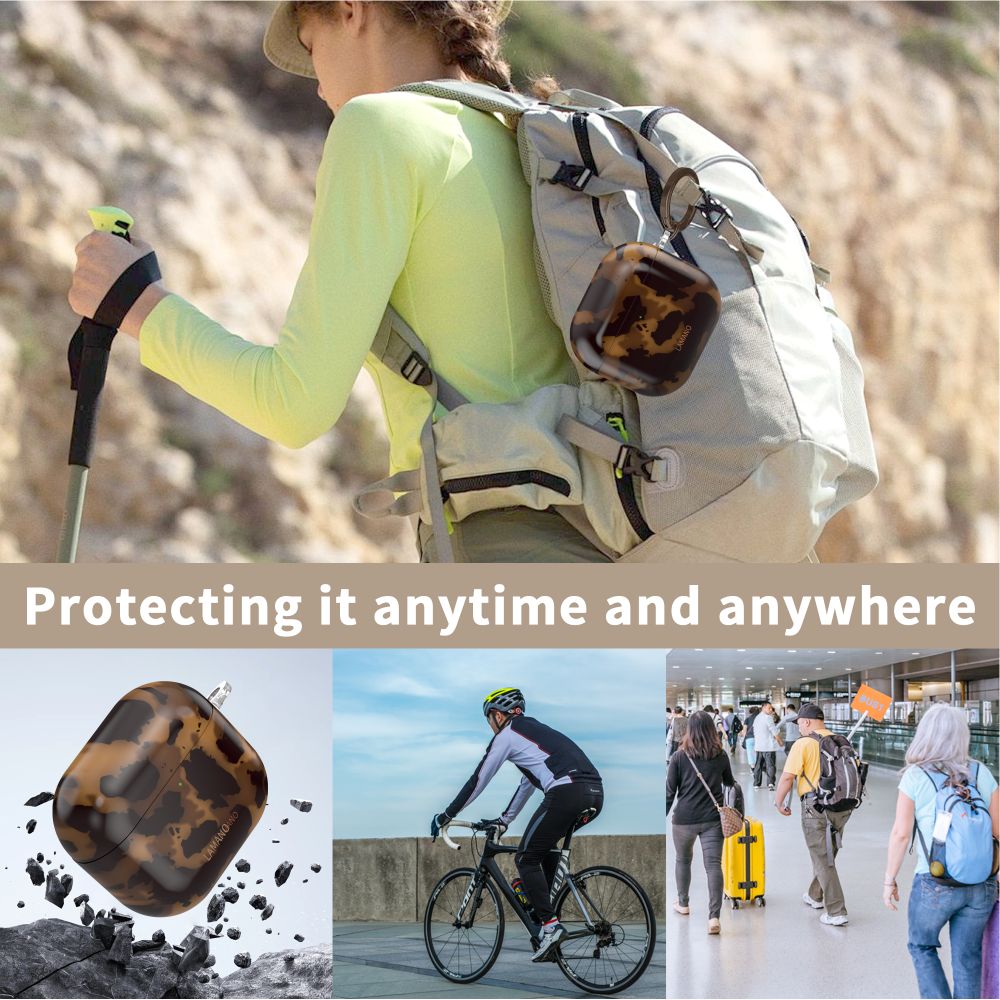 Tech-Protect Lamano dėklas AirPods 4 – rudas/juodas -- AirPods 4