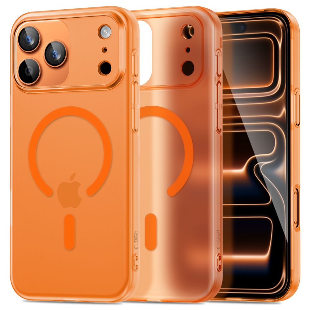 Tech-Protect Magslim MagSafe dėklas iPhone 17 Pro – oranžinis -- iPhone 17 Pro