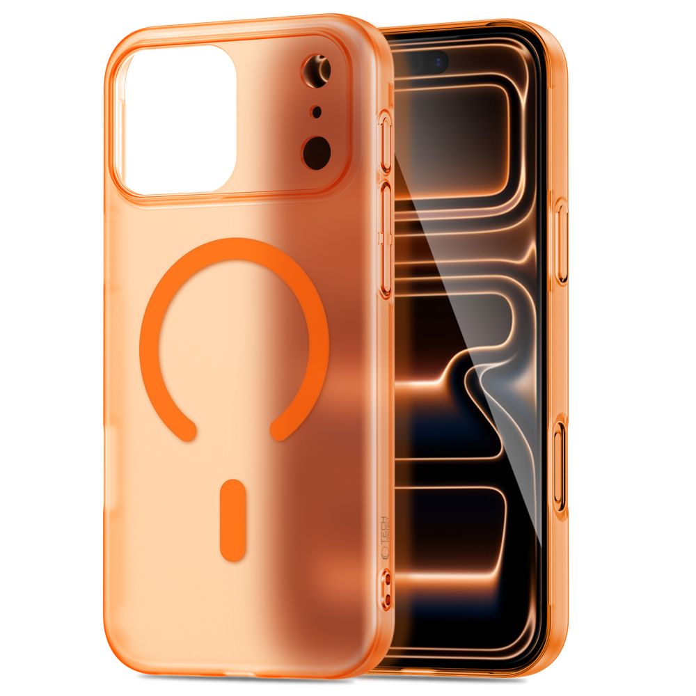 Tech-Protect Magslim MagSafe dėklas iPhone 17 Pro – oranžinis -- iPhone 17 Pro