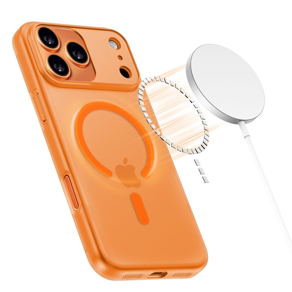 Tech-Protect Magslim MagSafe dėklas iPhone 17 Pro Max – oranžinis -- iPhone 17 Pro Max