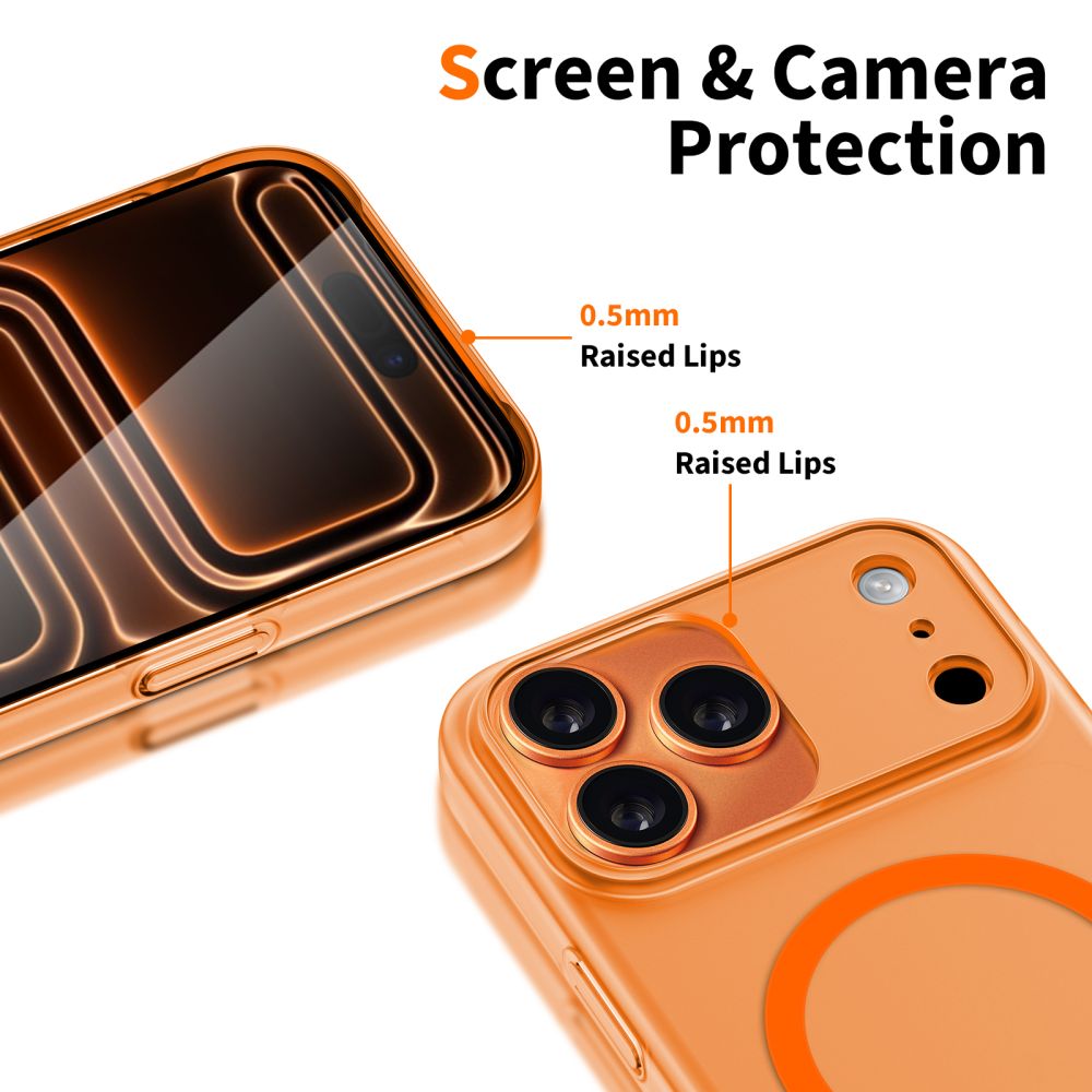 Tech-Protect Magslim MagSafe dėklas iPhone 17 Pro Max – oranžinis -- iPhone 17 Pro Max