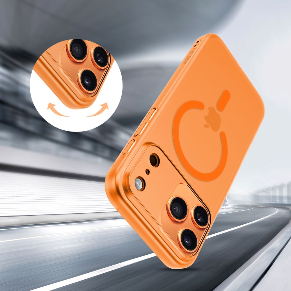 Tech-Protect Magslim MagSafe dėklas iPhone 17 Pro Max – oranžinis -- iPhone 17 Pro Max