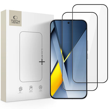 Tech-Protect Glass Fit+ stiklas Xiaomi Poco F8 Pro Ultra – juodas (2 vnt.) -- Xiaomi Poco F8 Pro