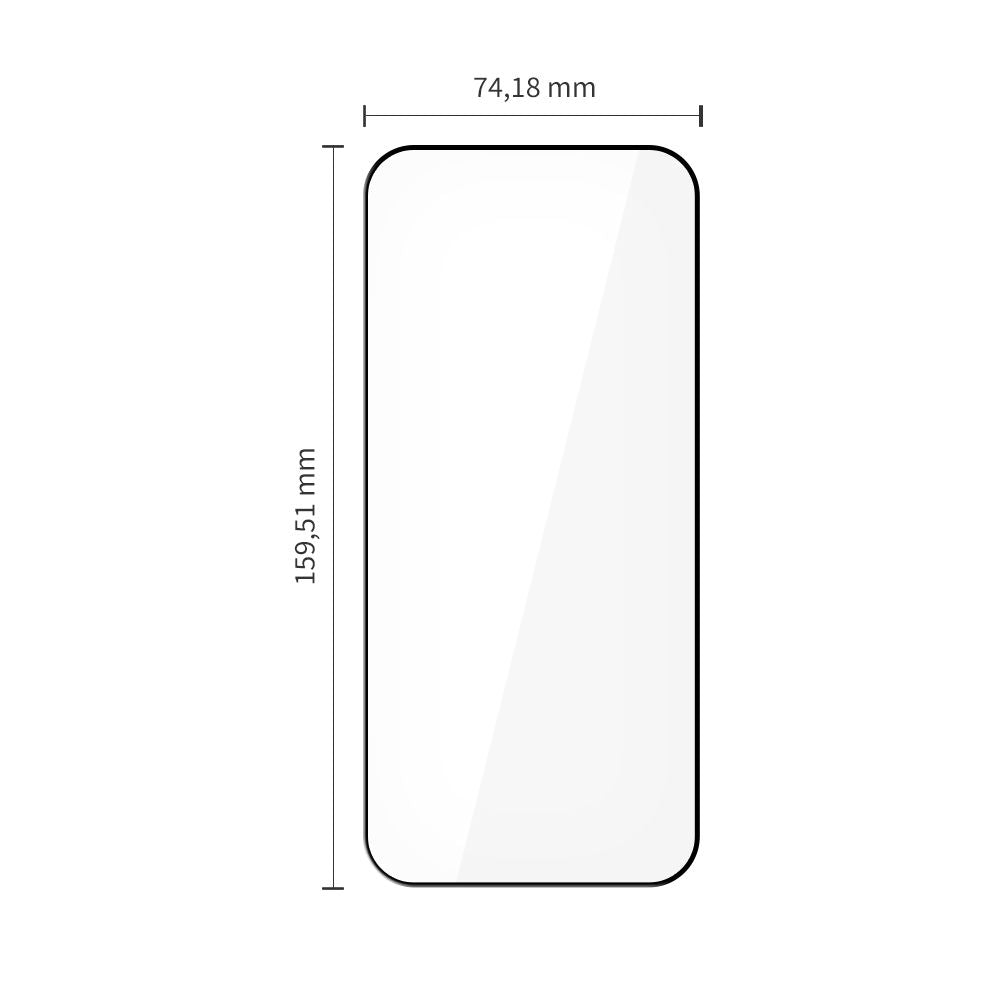 Tech-Protect Glass Fit+ stiklas Xiaomi Poco F8 Pro Ultra – juodas (2 vnt.) -- Xiaomi Poco F8 Pro