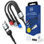 3mk Hyper Laidas N-SERIES 6 in 1 USB-C / USB-A į USB-C / Lightning / Micro 1.2m QC 3.0 9V / 2A 18W - juodas