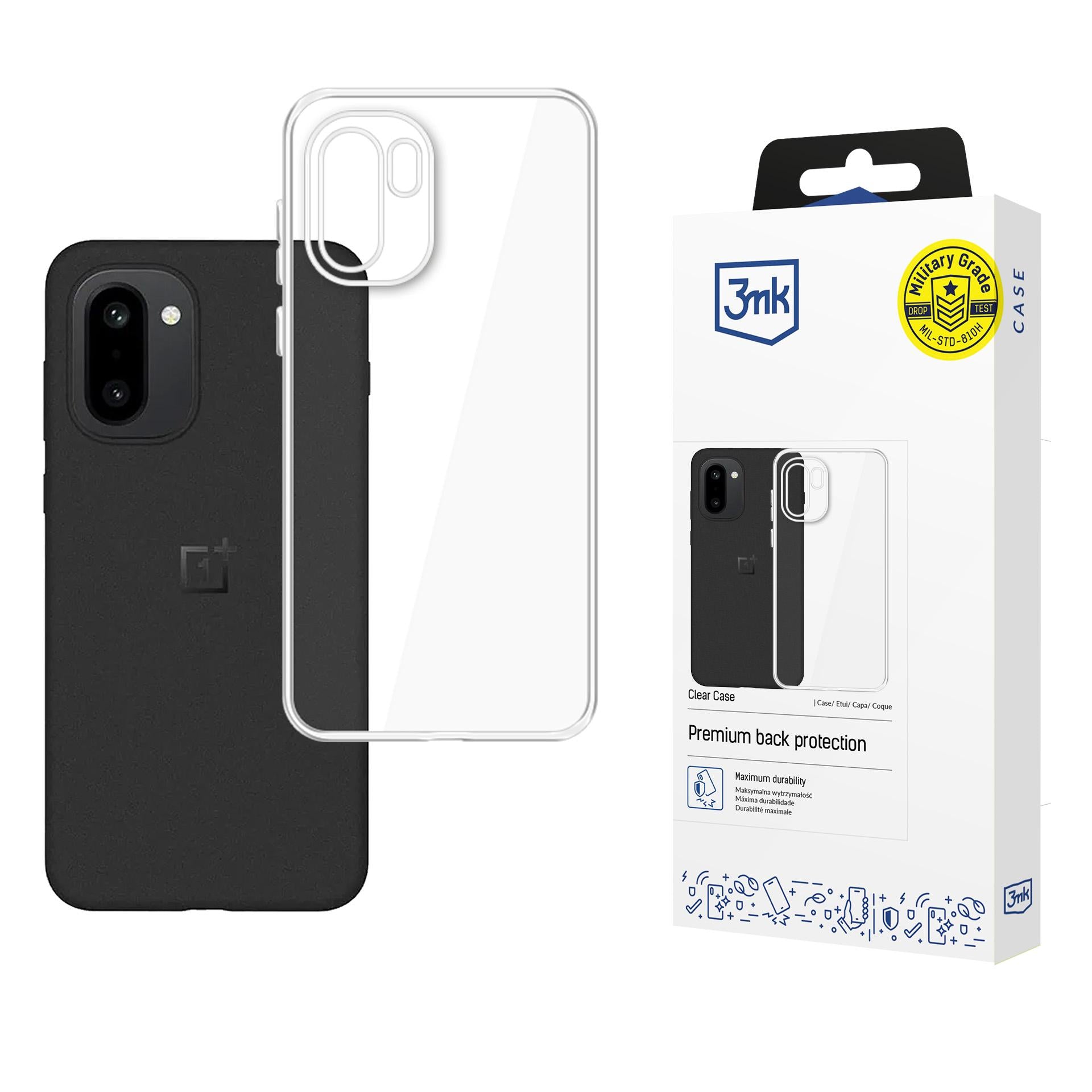 3mk Skaidrus dėklas, skirtas OnePlus 15R – skaidrus -- OnePlus 15R