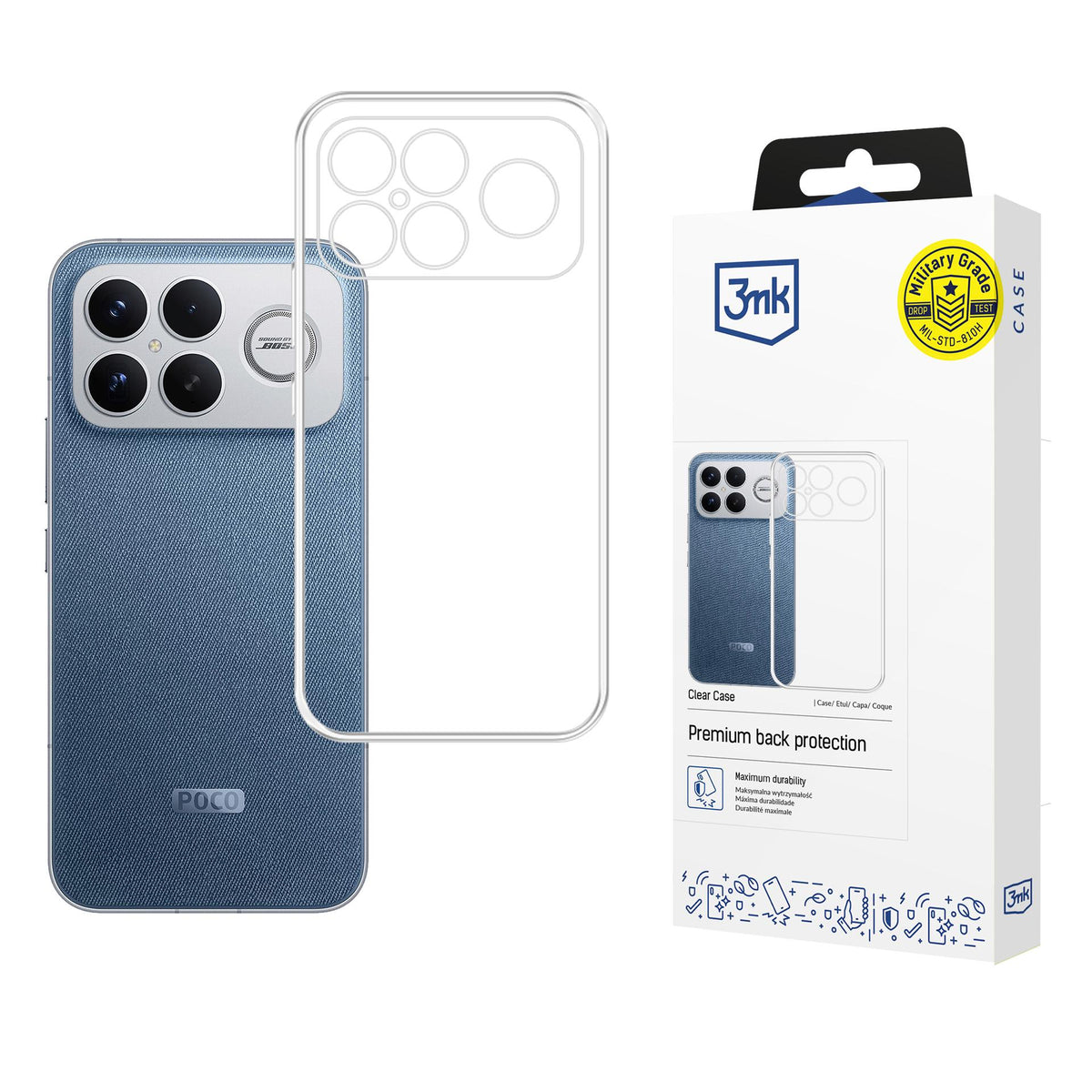 3mk Skaidrus dėklas, skirtas Xiaomi Poco F8 Ultra - skaidrus -- Xiaomi Poco F8 Ultra / Poco F8 Ultra