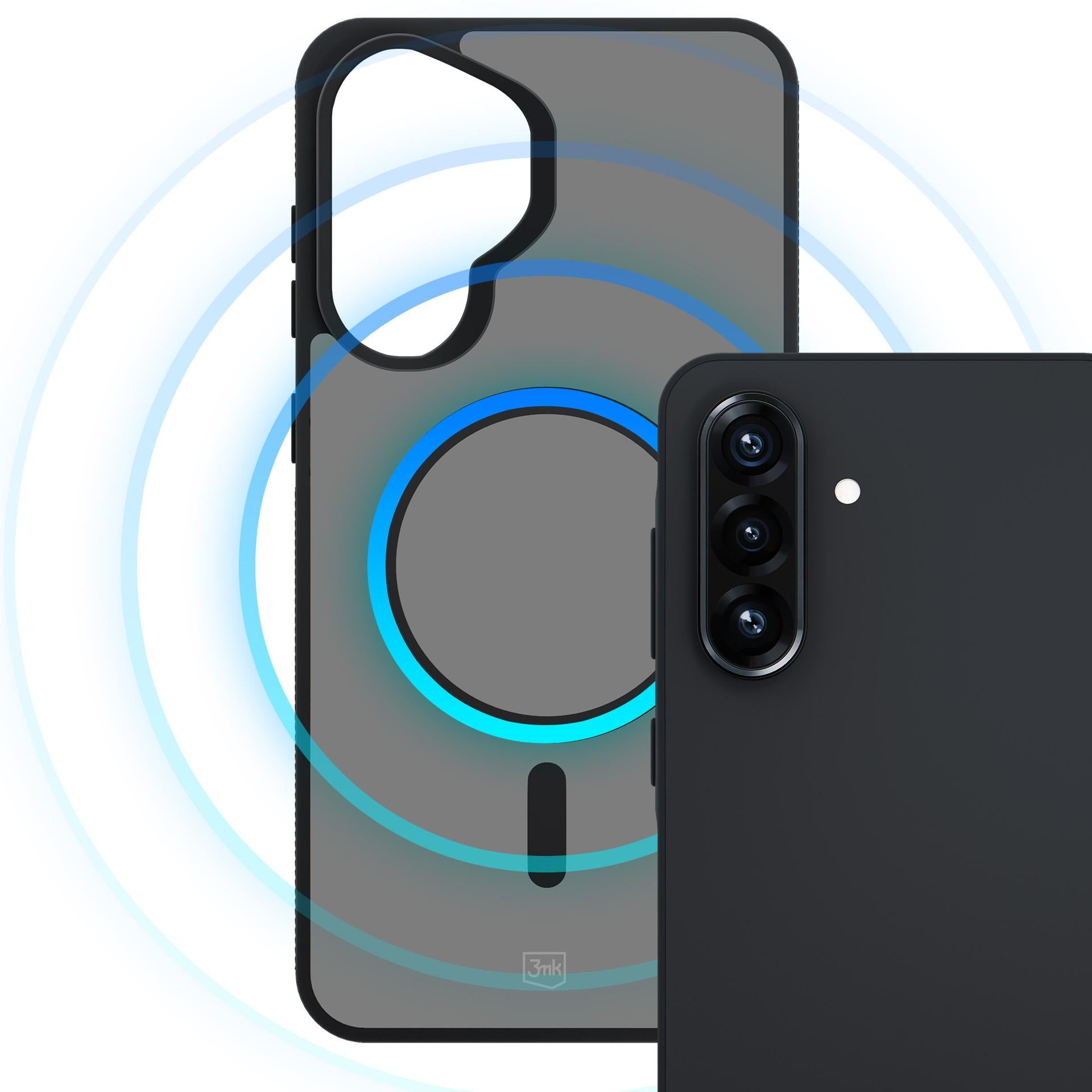 3mk Smoke MagCase, skirtas Samsung Galaxy A37 – pilkai permatomas