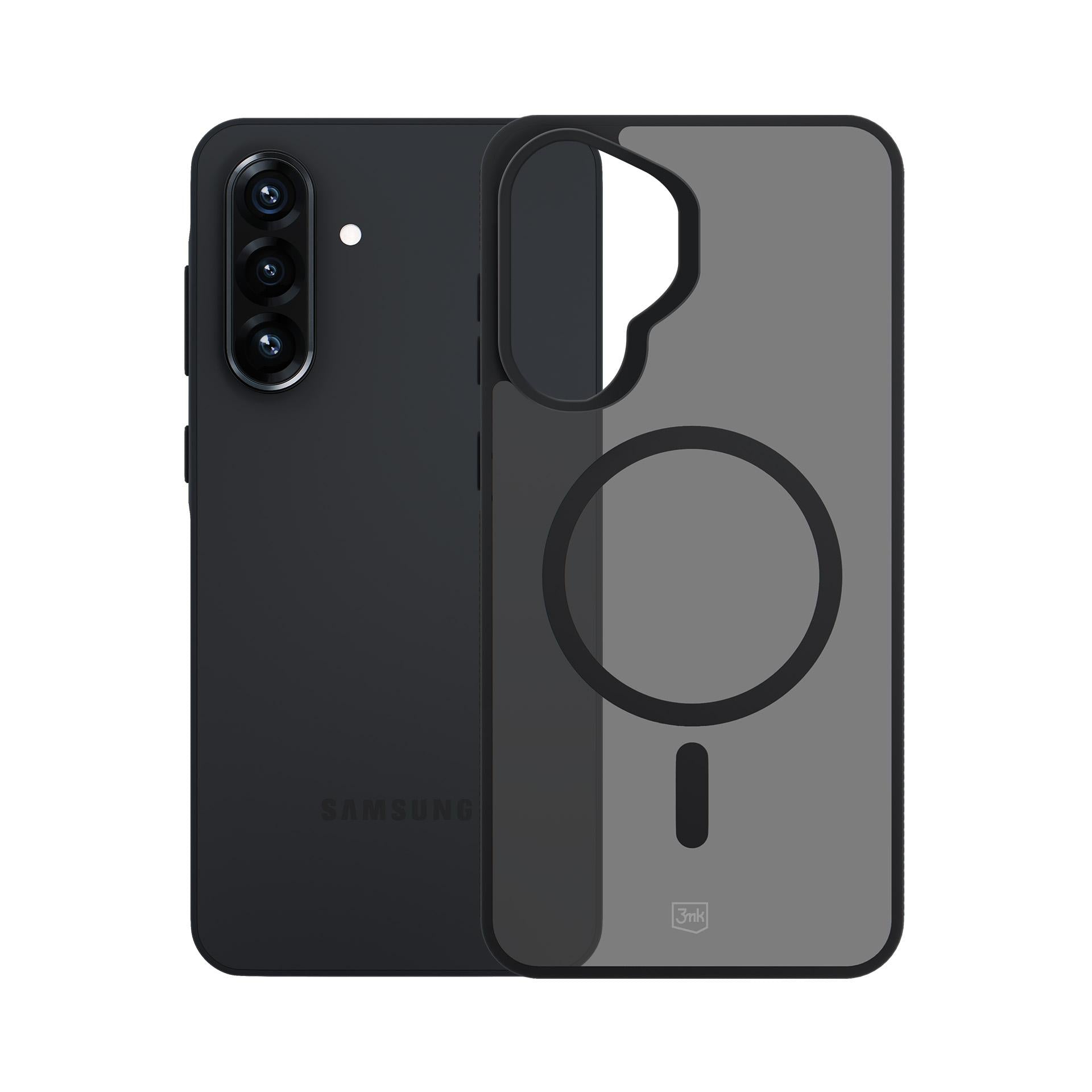 3mk Smoke MagCase, skirtas Samsung Galaxy A57 – pilkai permatomas