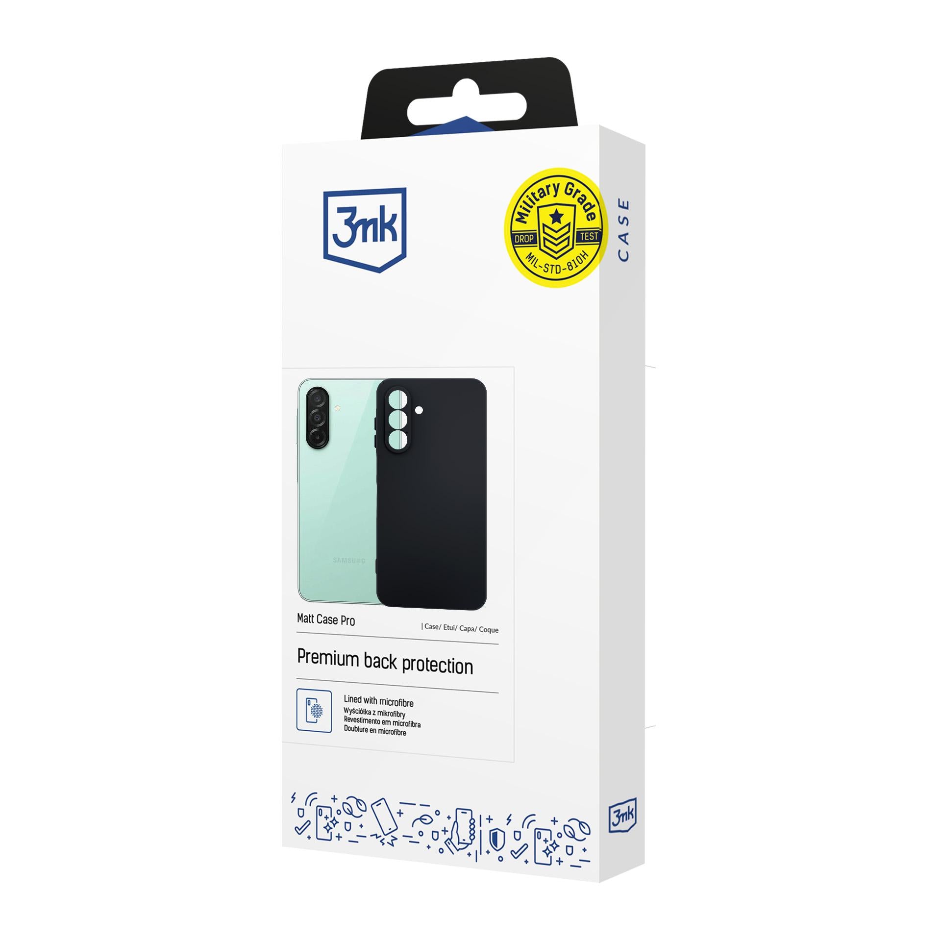 3mk Matt Case Pro skirtas Samsung Galaxy A27 5G - matinė juoda -- Samsung Galaxy A27 5G