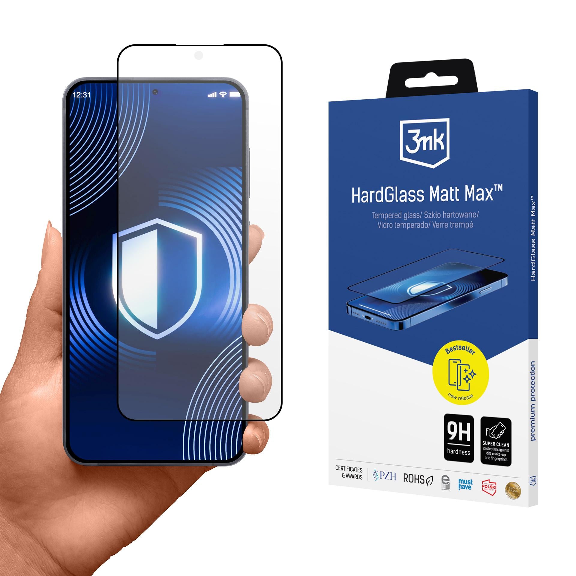 3mk HardGlass Matt Max grūdintas stiklas, skirtas Samsung Galaxy S26+
