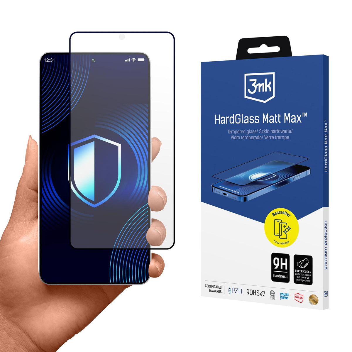 3mk HardGlass Matt Max grūdintas stiklas, skirtas Samsung Galaxy S26 Ultra