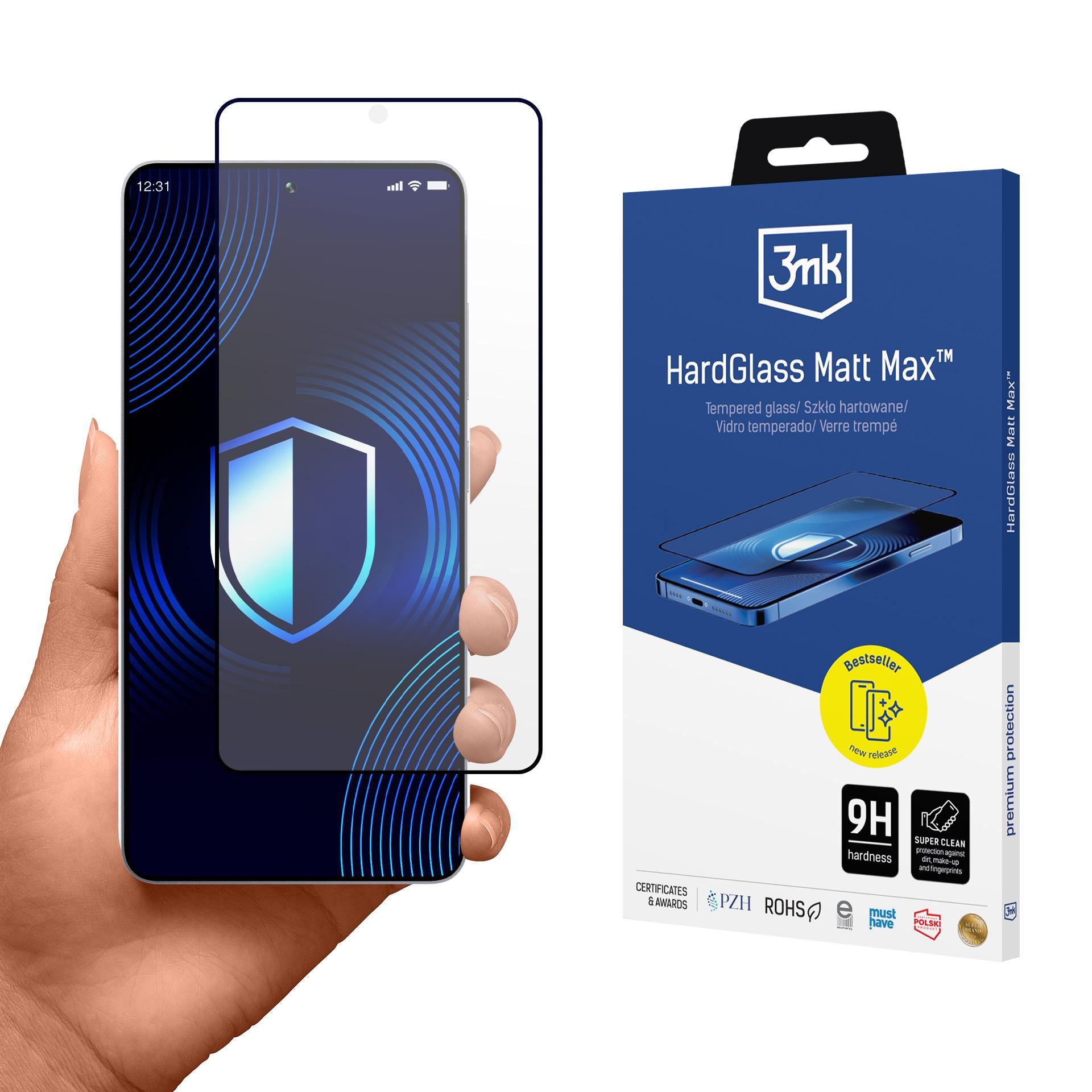 3mk HardGlass Matt Max grūdintas stiklas, skirtas Samsung Galaxy S26 Ultra