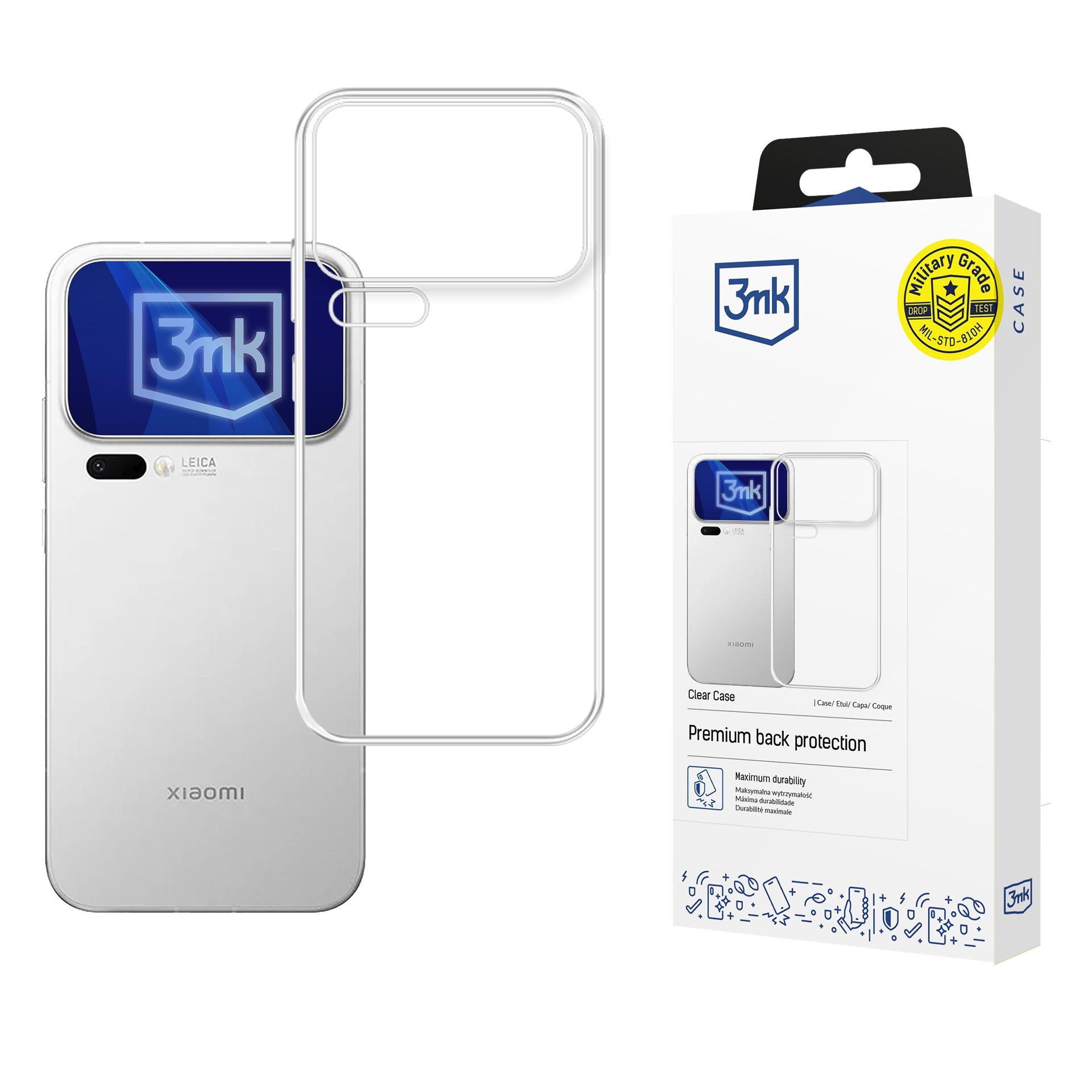 3mk Skaidrus dėklas, skirtas Xiaomi 17 Pro Max - skaidrus -- Xiaomi 17 Pro Max