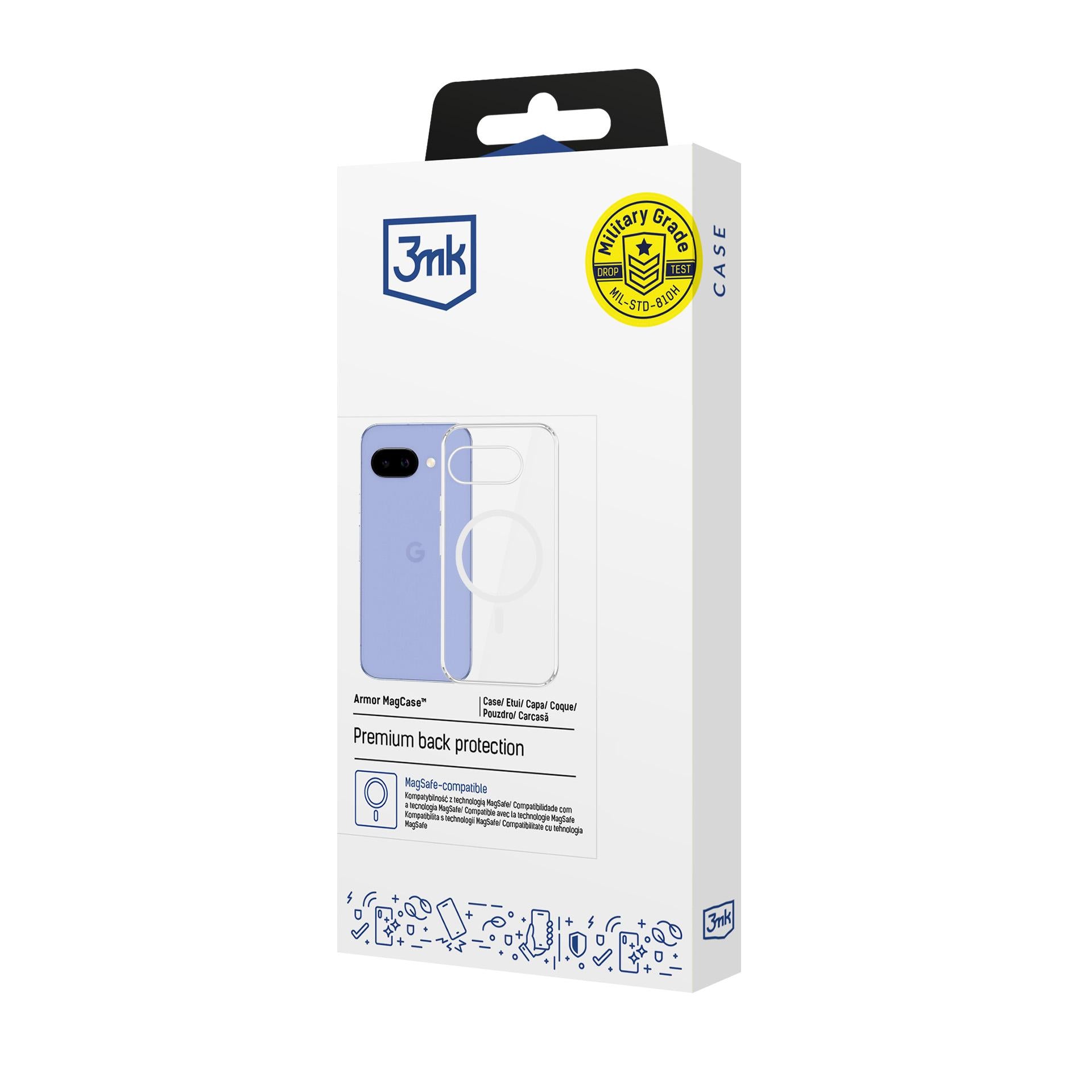 3mk „Armor MagCase“, skirtas „Google Pixel“ 10A – skaidrus -- Google Pixel