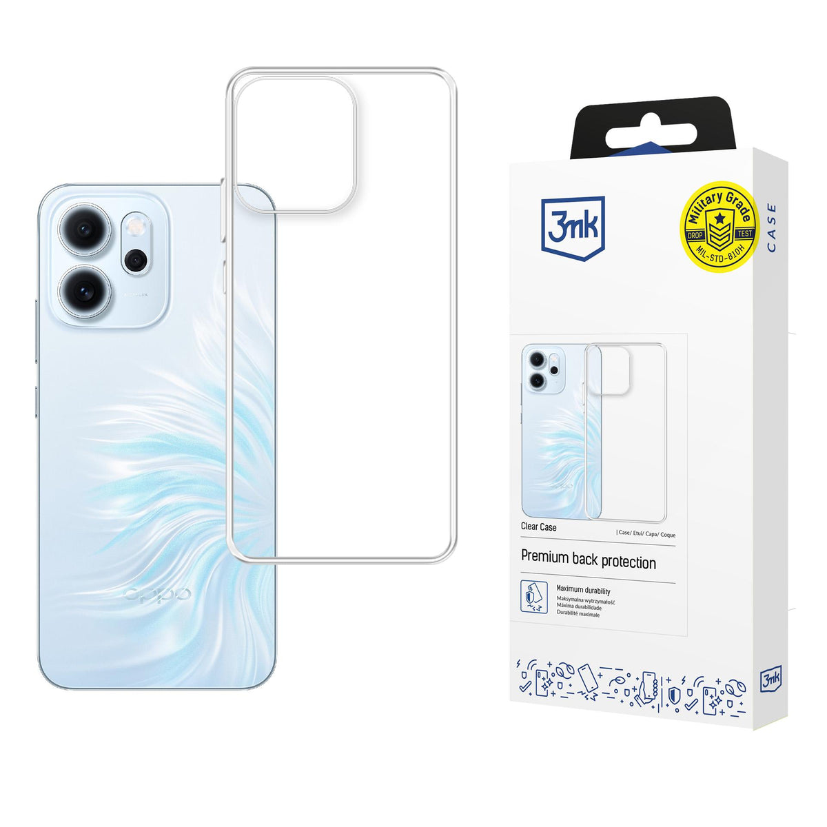 3mk Skaidrus dėklas, skirtas Oppo Reno 14 F/ 14 FS 5G - skaidrus -- Oppo Reno 14 F / Oppo 14 FS 5G