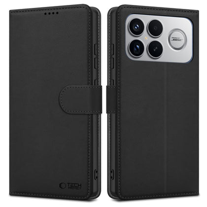 Tech-Protect piniginės dėklas, skirtas Xiaomi Poco F8 Ultra - juodas -- Xiaomi Poco F8 Ultra / Poco F8 Ultra