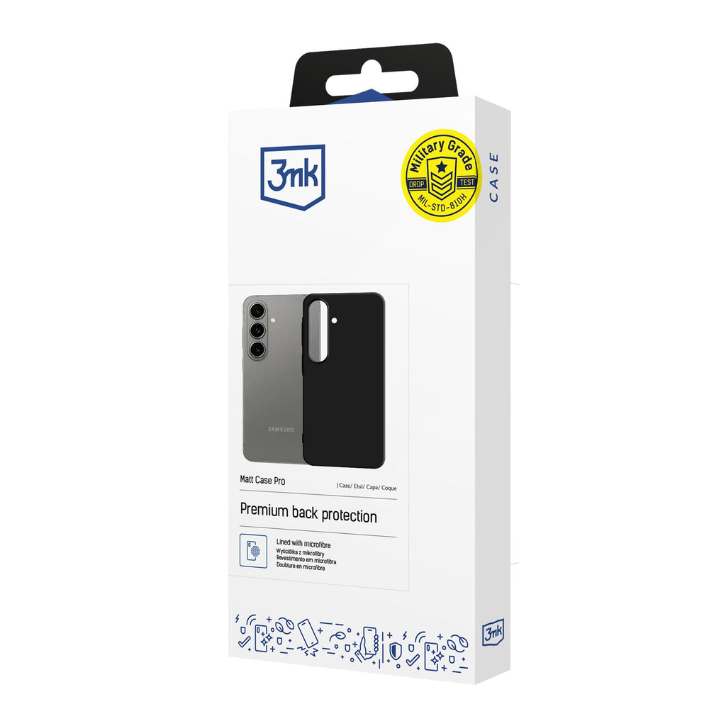 3mk Matt Case Pro, skirtas Samsung Galaxy A57 - matinė juoda