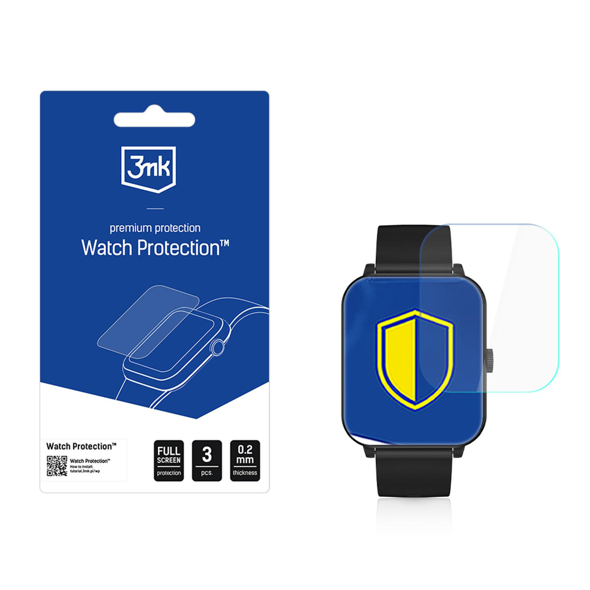 3mk Watch Protection ARC išmaniųjų valandų ekrano apsaugos plėvelė Niceboy Watch 4 -- Niceboy Watch 4