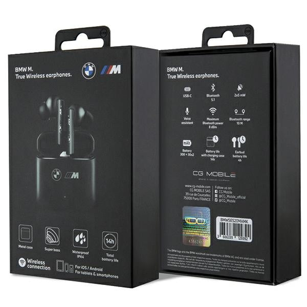 BMW M Collection Bluetooth TWS belaidės ausinės – juodos