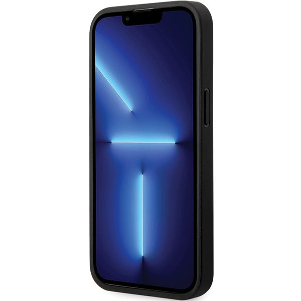 BMW Leather Carbon dėklas iPhone 13 Pro Max – juodas