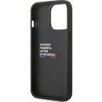 BMW Leather Carbon dėklas iPhone 13 Pro Max – juodas