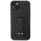 BMW Grip Stand Hot Stamp dėklas iPhone 14/15/13 – juodas