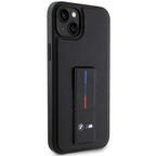 BMW Grip Stand Hot Stamp dėklas iPhone 14/15/13 – juodas