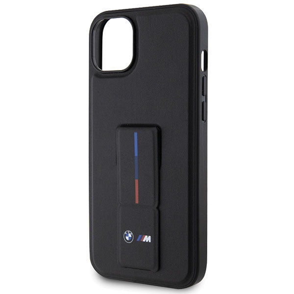 BMW Grip Stand Hot Stamp dėklas iPhone 14/15/13 – juodas