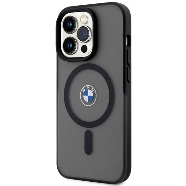 BMW Signature MagSafe dėklas iPhone 14 Pro – juodas