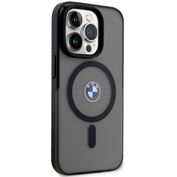 BMW Signature MagSafe dėklas iPhone 14 Pro – juodas