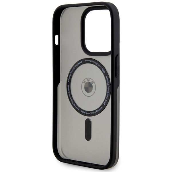 BMW Signature MagSafe dėklas iPhone 14 Pro – juodas
