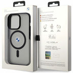 BMW Signature MagSafe dėklas iPhone 14 Pro – juodas