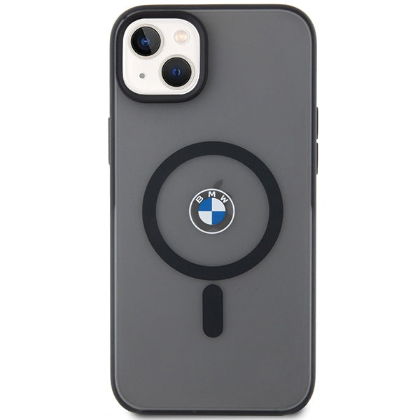 BMW Signature MagSafe dėklas iPhone 14/15 Plus – juodas