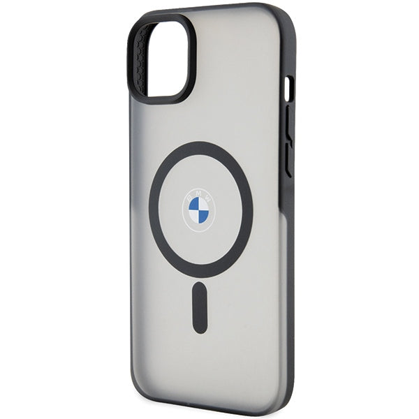 BMW Signature MagSafe dėklas iPhone 14/15 Plus – juodas
