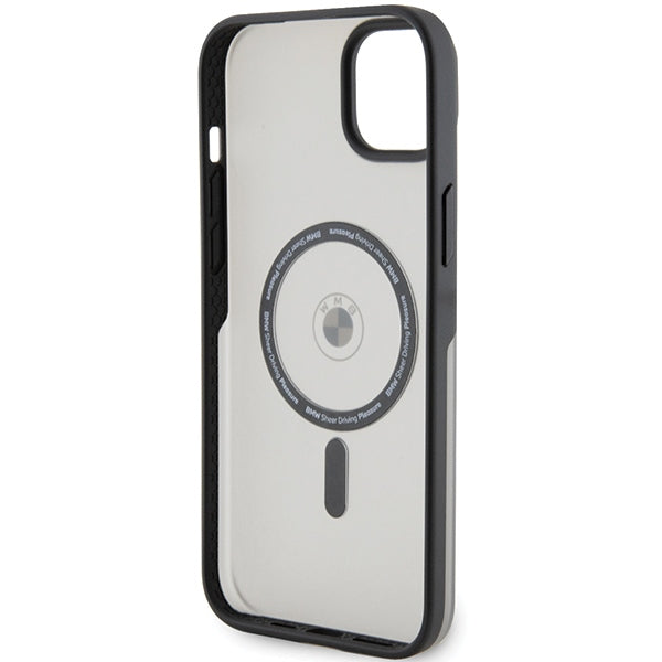 BMW Signature MagSafe dėklas iPhone 14/15 Plus – juodas