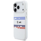 BMW M silikoninis MagSafe dėklas iPhone 17 Pro – baltas -- iPhone 17 Pro