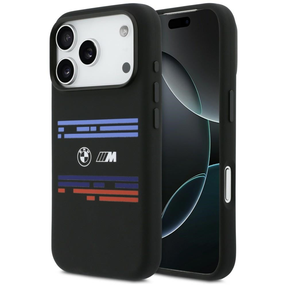BMW M MagSafe silikoninis dėklas iPhone 17 Pro – juodas