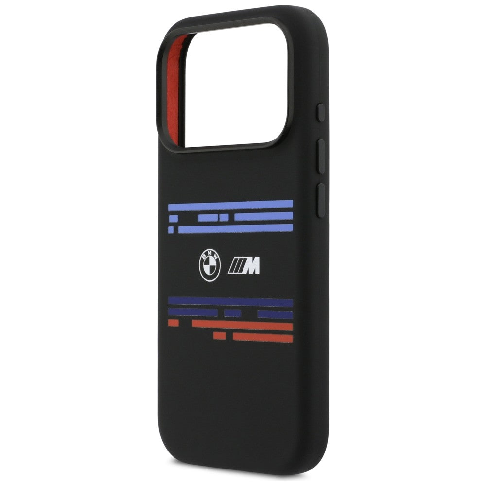 BMW M MagSafe silikoninis dėklas iPhone 17 Pro – juodas