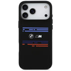 BMW M silikoninis MagSafe dėklas iPhone 17 Pro Max – juodas