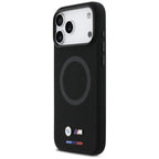 BMW M silikoninis MagSafe dėklas iPhone 17 Pro Max – juodas
