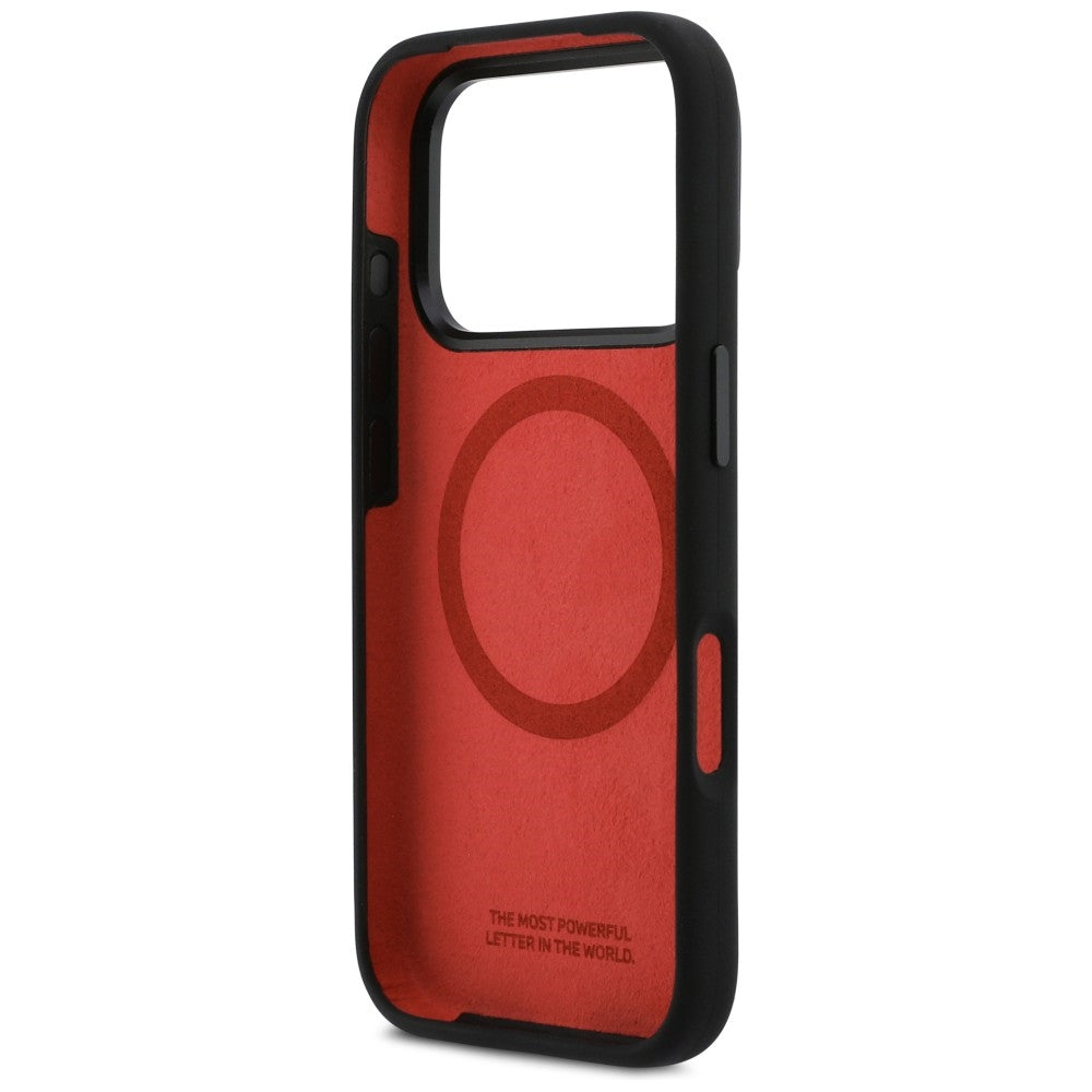 BMW MagSafe silikoninis dėklas iPhone 17 Pro – juodas -- iPhone 17 Pro
